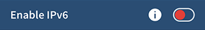 Enable IPv6 setting disabled.